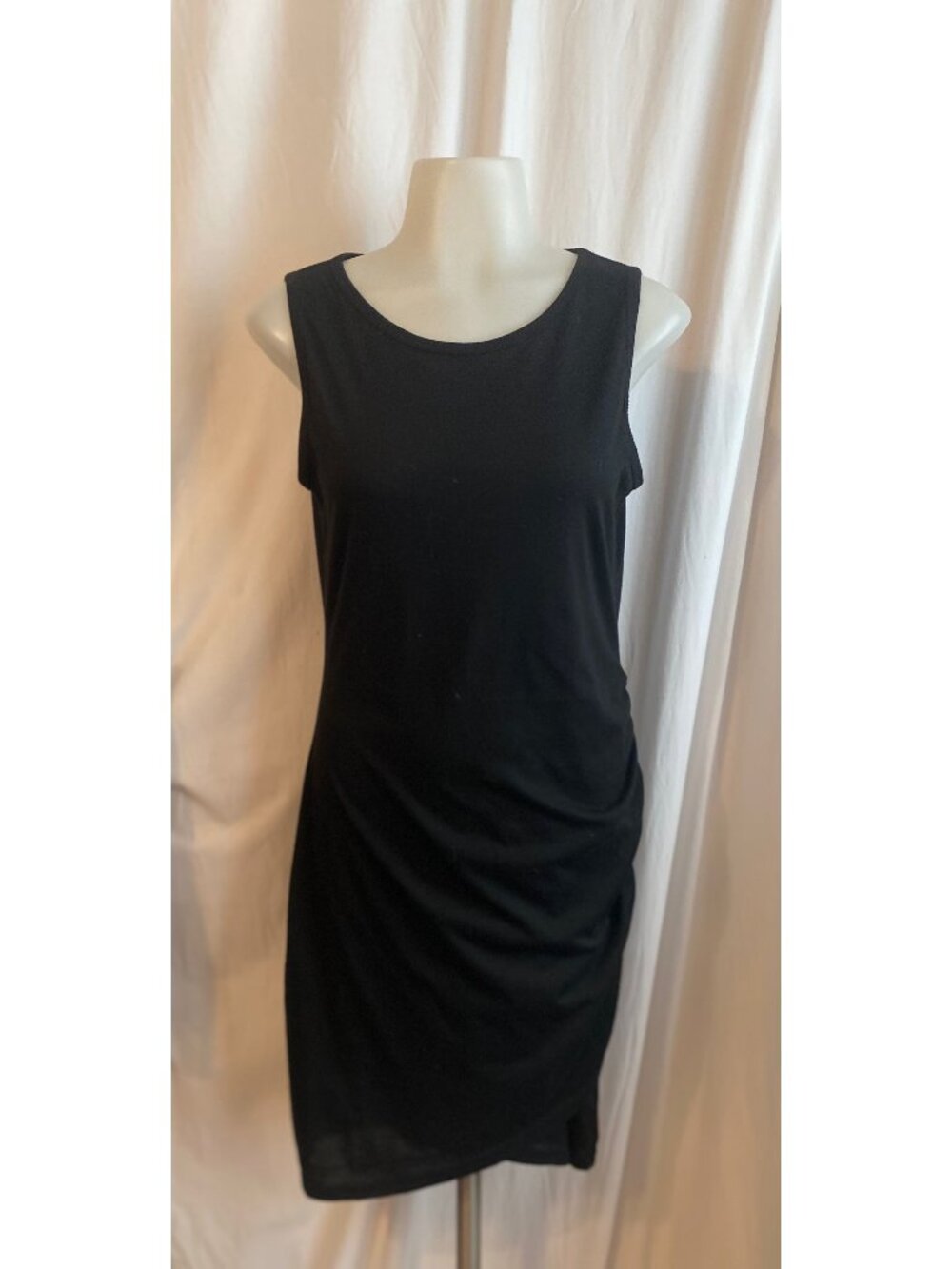 BTFBM Black Ruched Sleeveless Bodycon Mini Dress Size S